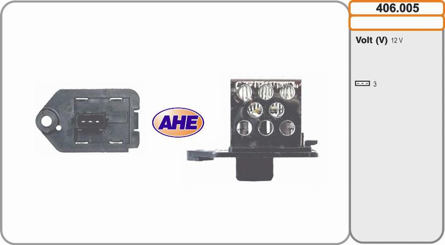 AHE 406.005 - Resistore addizionale, Elettromotore-Ventola radiatore www.autoricambi360.it