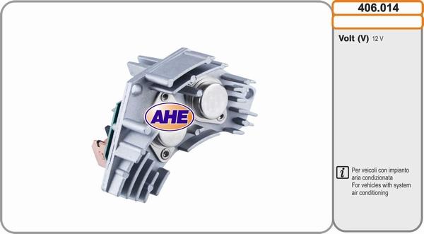 AHE 406.014 - Centralina, Ventola elettr. (Raffreddamento motore) www.autoricambi360.it