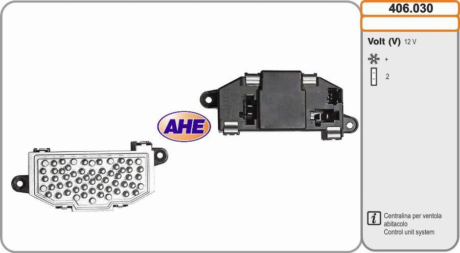 AHE 406.030 - Centralina, Ventola elettr. (Raffreddamento motore) www.autoricambi360.it