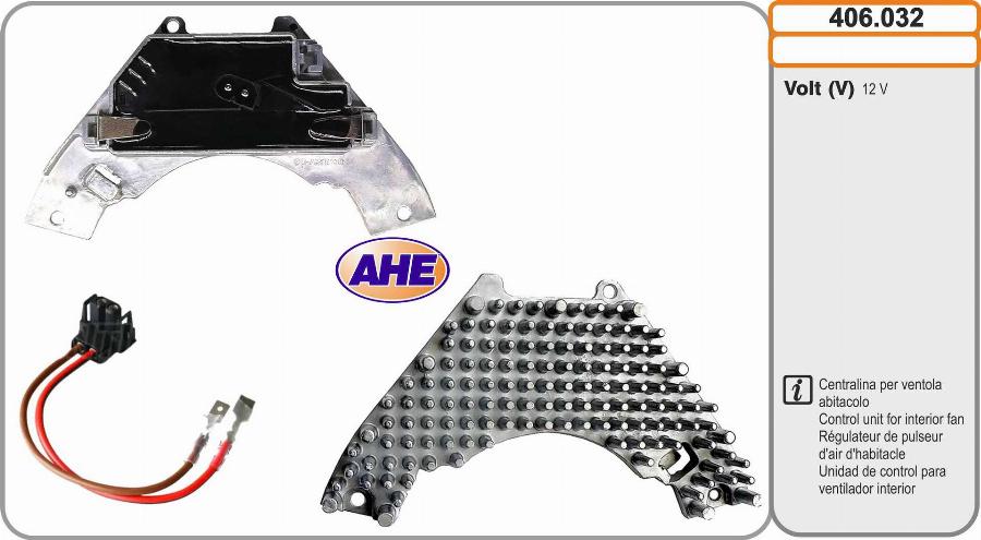 AHE 406.032 - Centralina, Ventola elettr. (Raffreddamento motore) www.autoricambi360.it