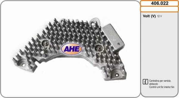 AHE 406.022 - Centralina, Ventola elettr. (Raffreddamento motore) www.autoricambi360.it