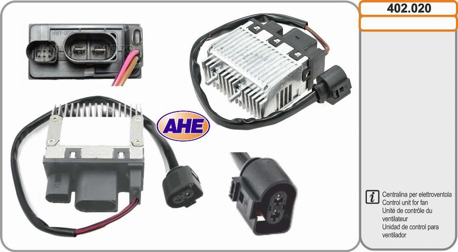 AHE 402.020 - Centralina, Ventola elettr. (Raffreddamento motore) www.autoricambi360.it