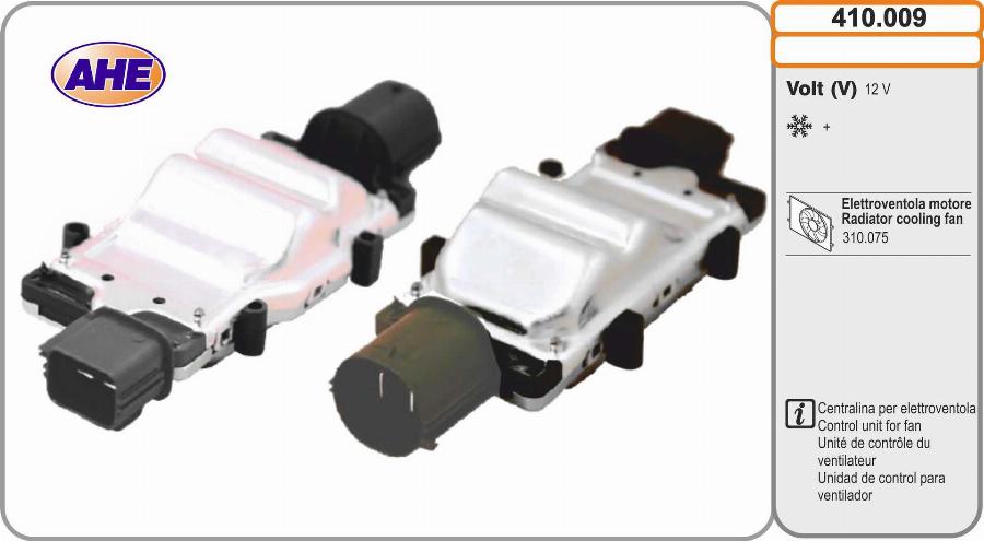AHE 410.009 - Centralina, Ventola elettr. (Raffreddamento motore) www.autoricambi360.it