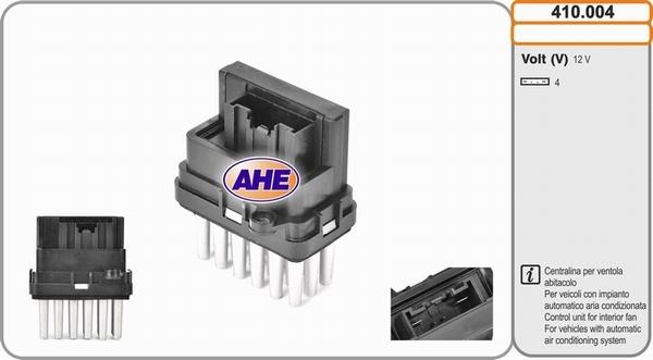 AHE 410.004 - Centralina, Ventola elettr. (Raffreddamento motore) www.autoricambi360.it