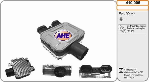 AHE 410.005 - Centralina, Ventola elettr. (Raffreddamento motore) www.autoricambi360.it