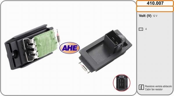 AHE 410.007 - Resistore addizionale, Elettromotore-Ventola radiatore www.autoricambi360.it