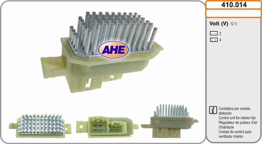 AHE 410.014 - Centralina, Ventola elettr. (Raffreddamento motore) www.autoricambi360.it