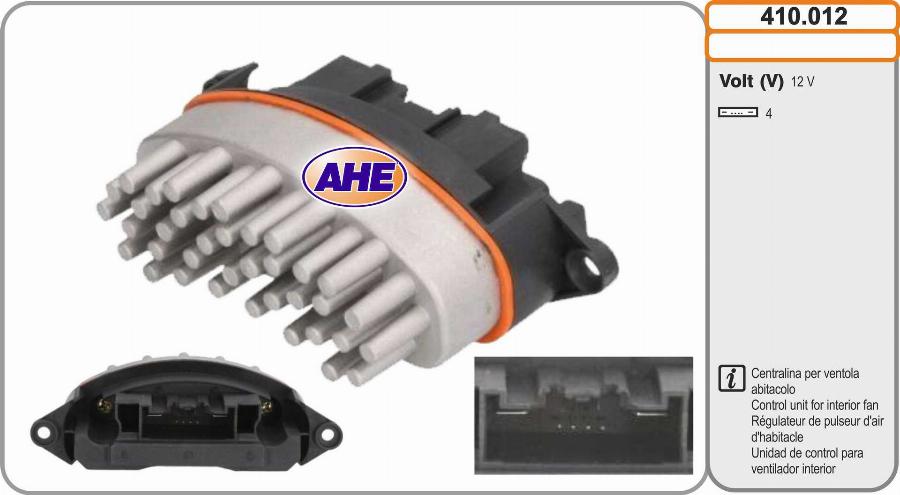 AHE 410.012 - Centralina, Ventola elettr. (Raffreddamento motore) www.autoricambi360.it