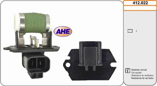 AHE 412.022 - Resistore addizionale, Elettromotore-Ventola radiatore www.autoricambi360.it