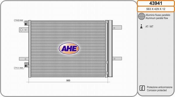 AHE 43941 - Condensatore, Climatizzatore www.autoricambi360.it