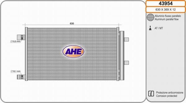AHE 43954 - Condensatore, Climatizzatore www.autoricambi360.it