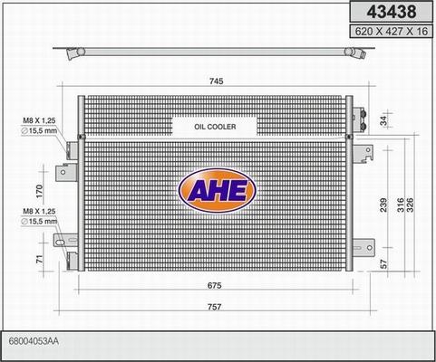 AHE 43438 - Condensatore, Climatizzatore www.autoricambi360.it