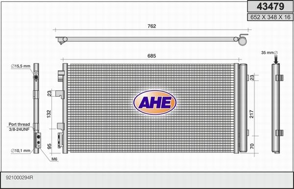 AHE 43479 - Condensatore, Climatizzatore www.autoricambi360.it
