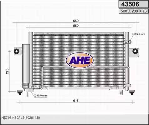 AHE 43506 - Condensatore, Climatizzatore www.autoricambi360.it