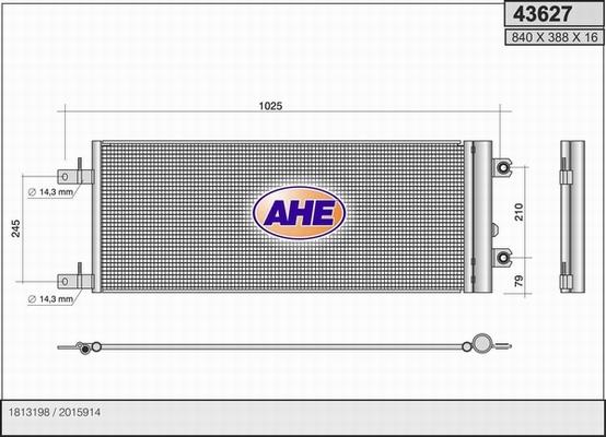 AHE 43627 - Condensatore, Climatizzatore www.autoricambi360.it