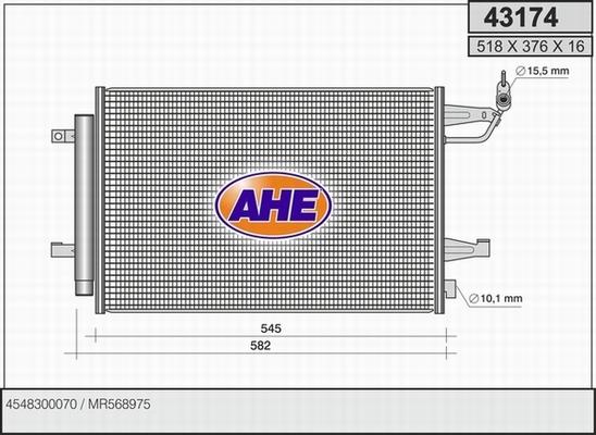 AHE 43174 - Condensatore, Climatizzatore www.autoricambi360.it