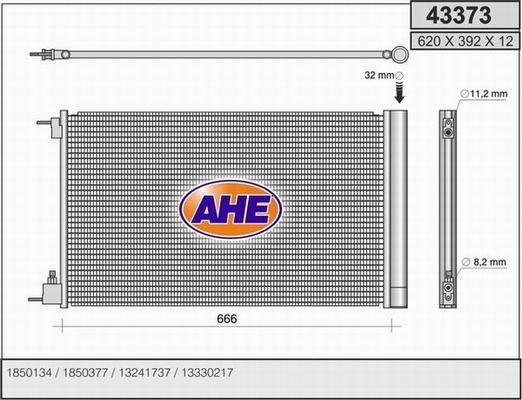 AHE 43373 - Condensatore, Climatizzatore www.autoricambi360.it