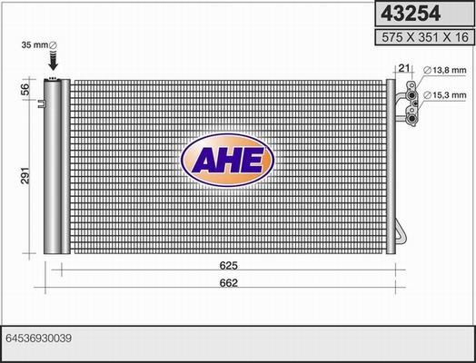 AHE 43254 - Condensatore, Climatizzatore www.autoricambi360.it