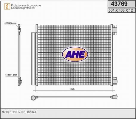 AHE 43769 - Condensatore, Climatizzatore www.autoricambi360.it