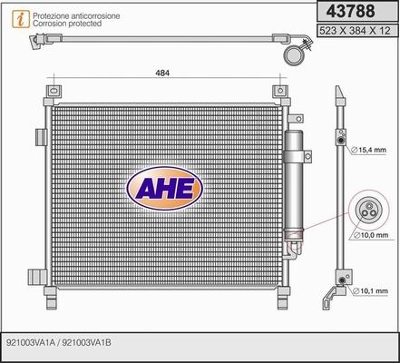 AHE 43788 - Condensatore, Climatizzatore www.autoricambi360.it