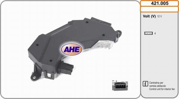 AHE 421.005 - Centralina, Ventola elettr. (Raffreddamento motore) www.autoricambi360.it