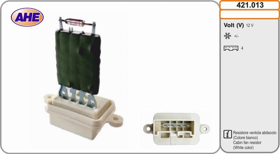 AHE 421.013 - Resistore addizionale, Elettromotore-Ventola radiatore www.autoricambi360.it