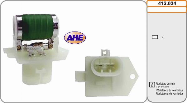 AHE 421.024 - Resistore addizionale, Elettromotore-Ventola radiatore www.autoricambi360.it