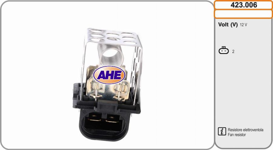AHE 423.006 - Resistore addizionale, Elettromotore-Ventola radiatore www.autoricambi360.it