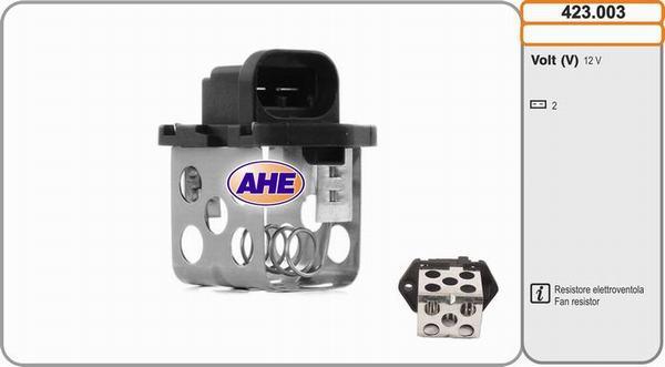 AHE 423.003 - Resistore addizionale, Elettromotore-Ventola radiatore www.autoricambi360.it