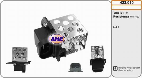 AHE 423.010 - Resistore addizionale, Elettromotore-Ventola radiatore www.autoricambi360.it