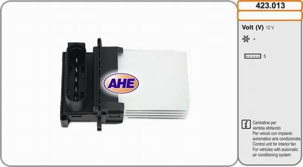 AHE 423.013 - Centralina, Ventola elettr. (Raffreddamento motore) www.autoricambi360.it