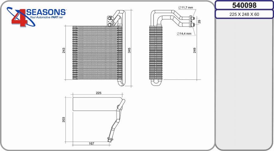 AHE 540098 - Evaporatore, Climatizzatore www.autoricambi360.it
