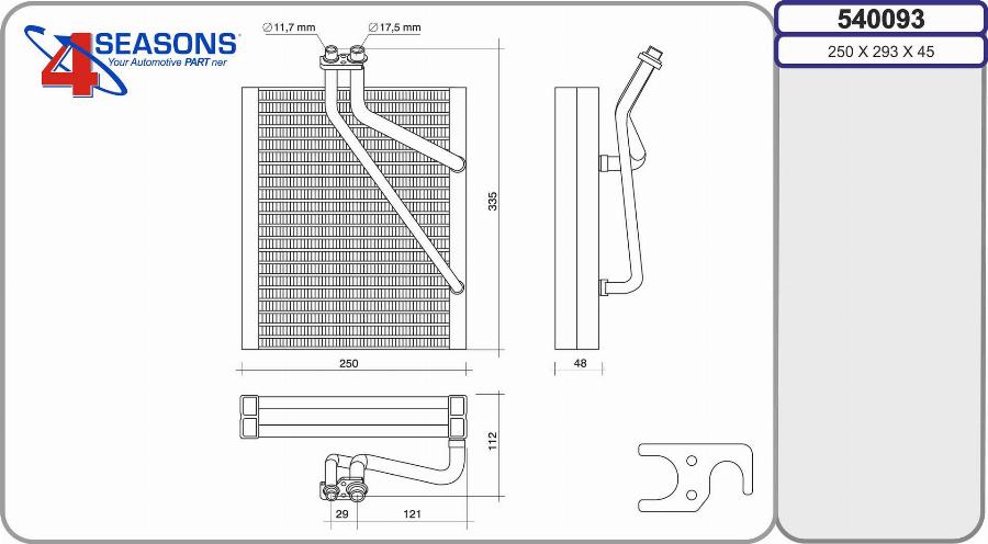 AHE 540093 - Evaporatore, Climatizzatore www.autoricambi360.it