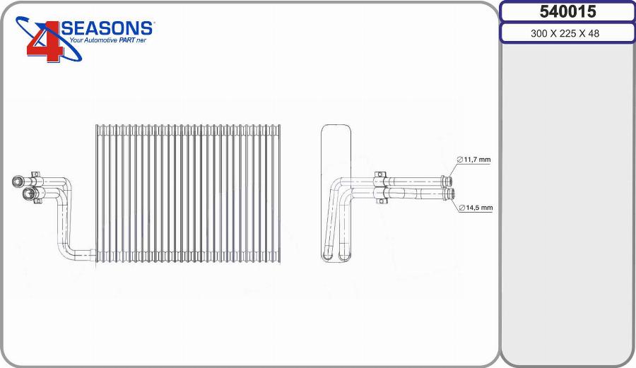 AHE 540015 - Evaporatore, Climatizzatore www.autoricambi360.it