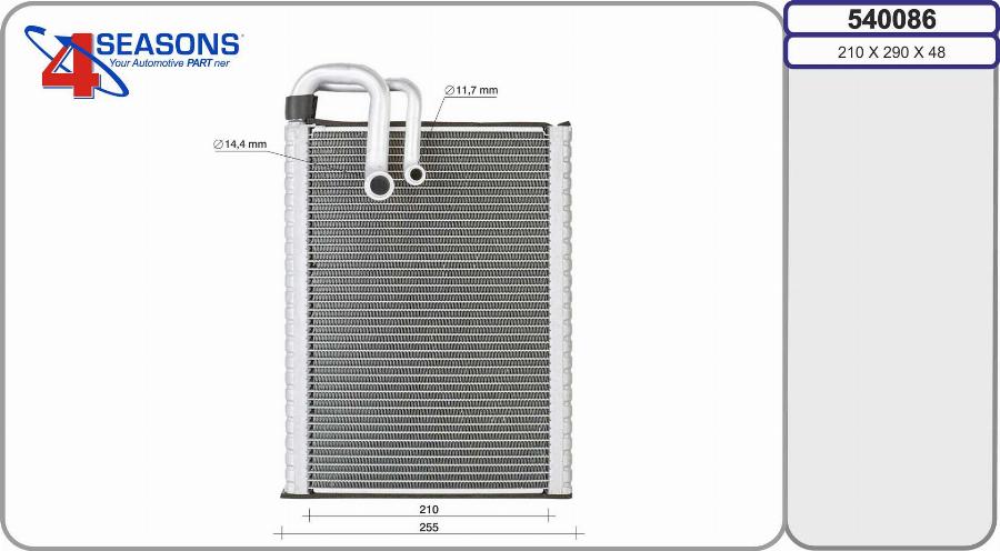 AHE 540086 - Evaporatore, Climatizzatore www.autoricambi360.it