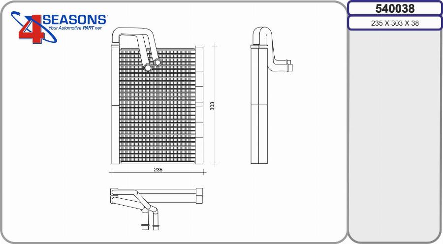 AHE 540038 - Evaporatore, Climatizzatore www.autoricambi360.it