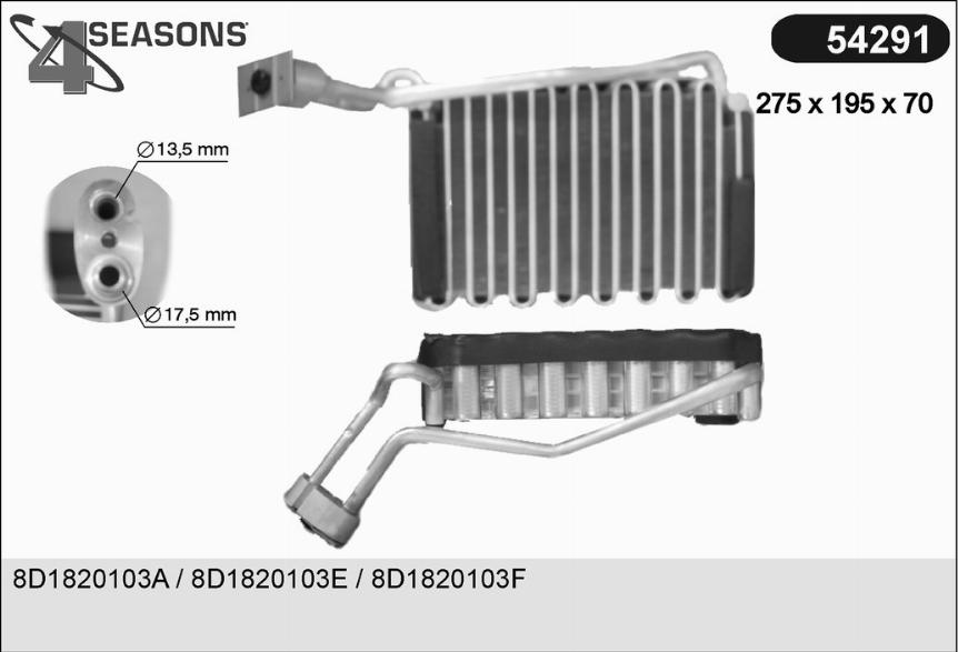 AHE 54291 - Evaporatore, Climatizzatore www.autoricambi360.it