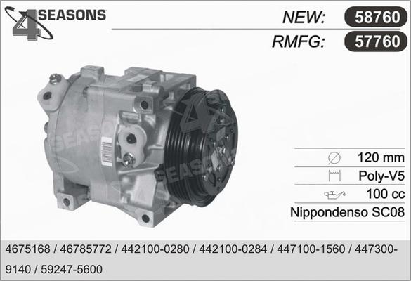 AHE 58760 - Compressore, Climatizzatore www.autoricambi360.it