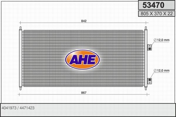 AHE 53470 - Condensatore, Climatizzatore www.autoricambi360.it