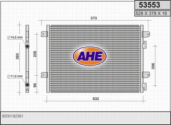 AHE 53553 - Condensatore, Climatizzatore www.autoricambi360.it