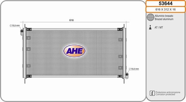 AHE 53644 - Condensatore, Climatizzatore www.autoricambi360.it