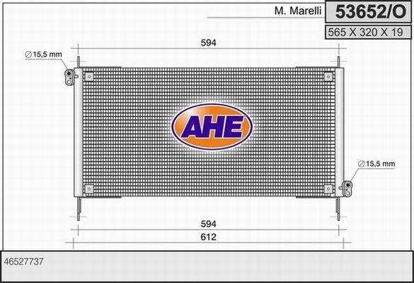 AHE 53652/O - Condensatore, Climatizzatore www.autoricambi360.it