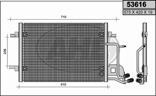AHE 53616 - Condensatore, Climatizzatore www.autoricambi360.it