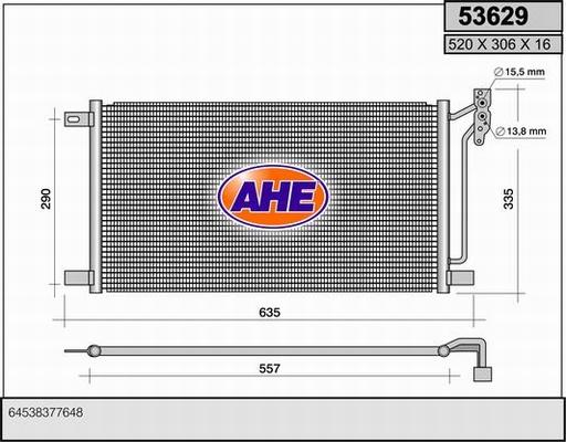 AHE 53629 - Condensatore, Climatizzatore www.autoricambi360.it