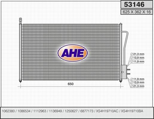 AHE 53146 - Condensatore, Climatizzatore www.autoricambi360.it
