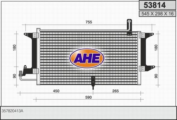 AHE 53814 - Condensatore, Climatizzatore www.autoricambi360.it