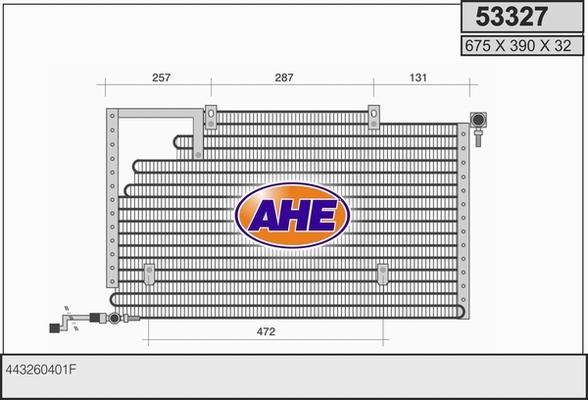 AHE 53327 - Condensatore, Climatizzatore www.autoricambi360.it