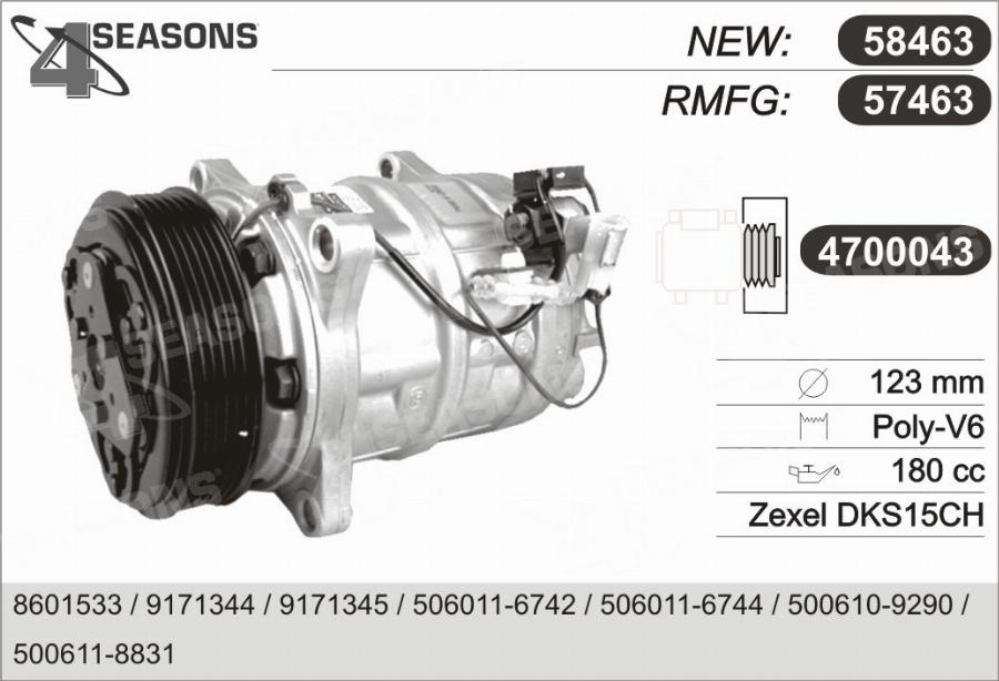 AHE 57463 - Compressore, Climatizzatore www.autoricambi360.it
