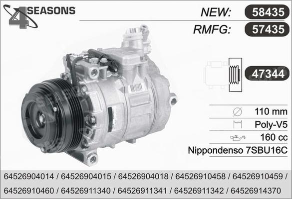 AHE 57435 - Compressore, Climatizzatore www.autoricambi360.it