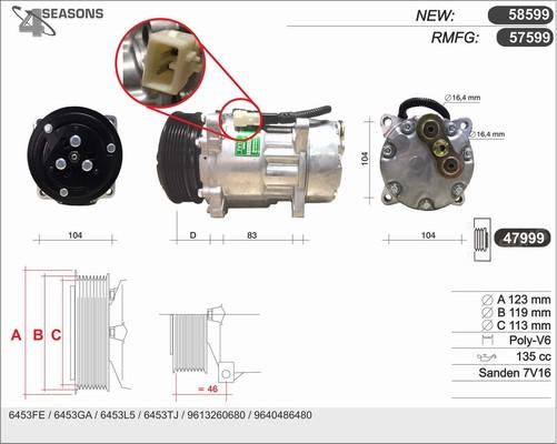 AHE 57599 - Compressore, Climatizzatore www.autoricambi360.it